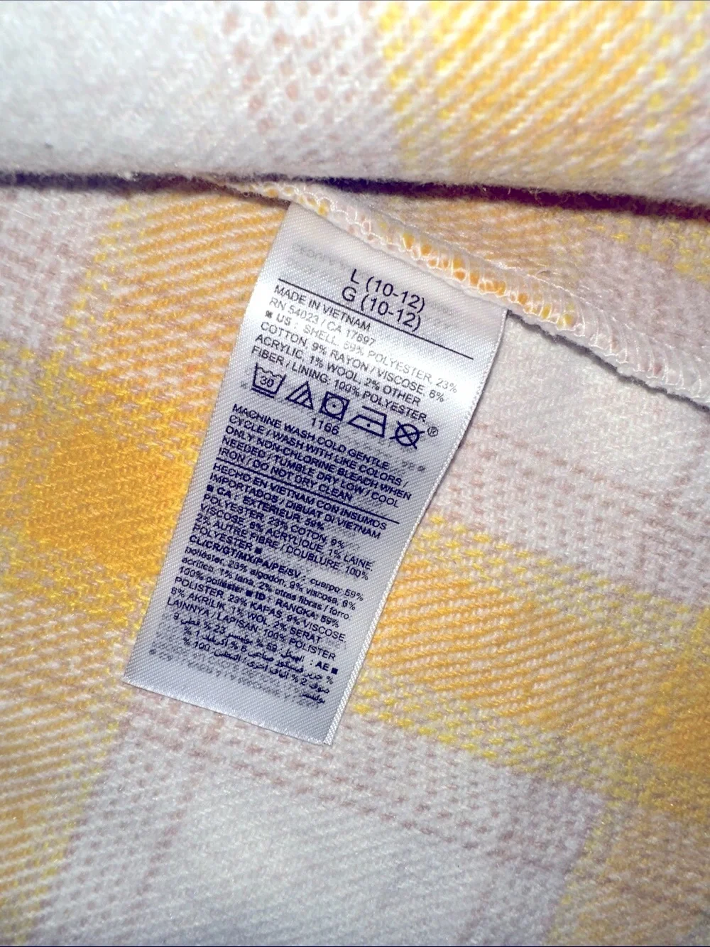Old Navy Yellow Button-Up shacket size large girls 10-12 new with tags